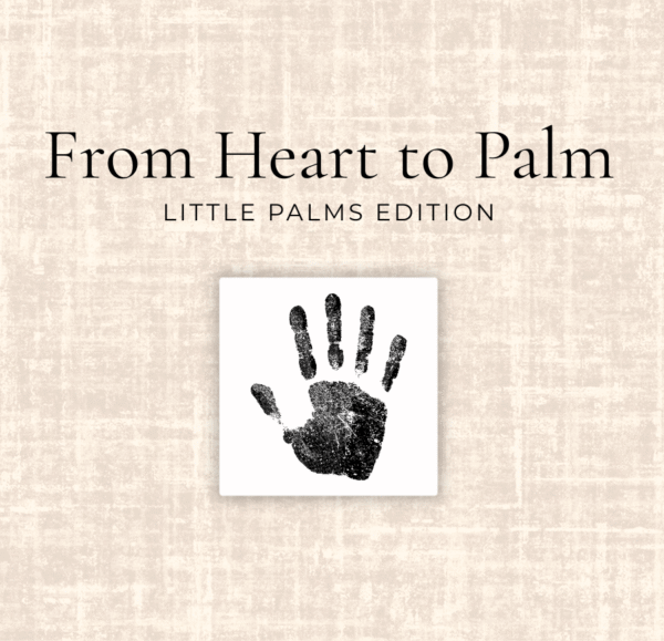 little palms Edition hardcover keepsake journal for children, palmprints and milestones book by From Heart to Palm